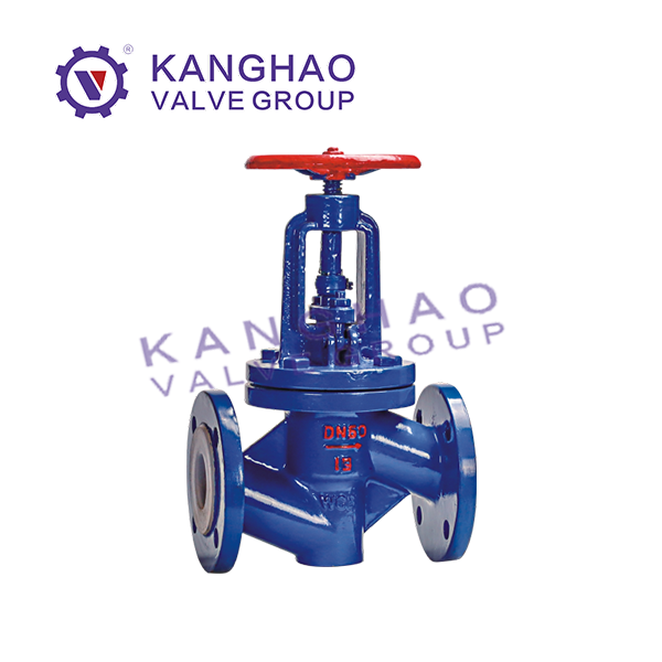 Fluorine lined globe valve