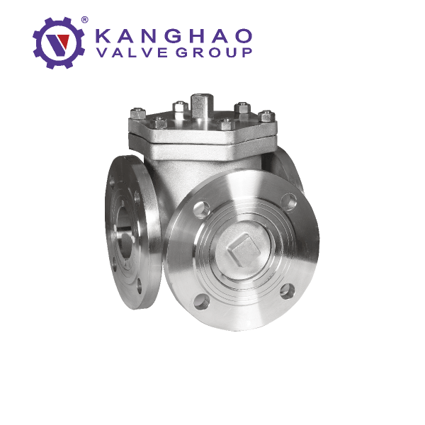 Top-mounted three-way ball valve