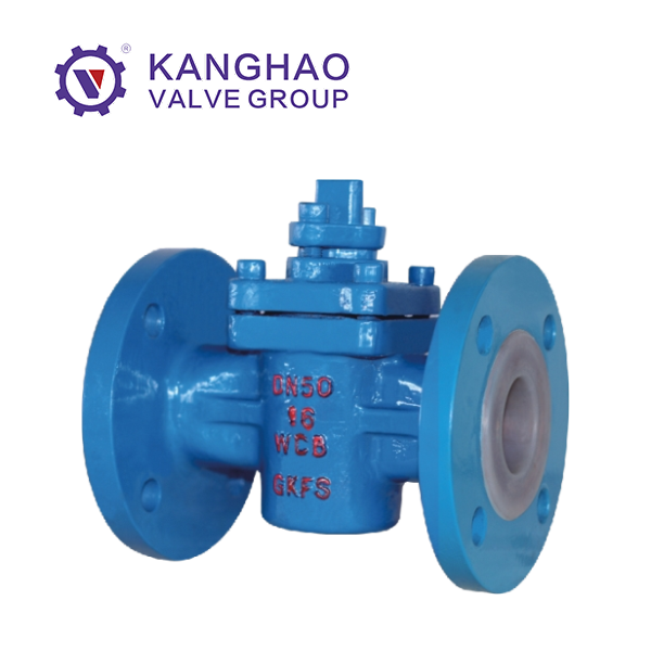 Fluorine lined plug valve