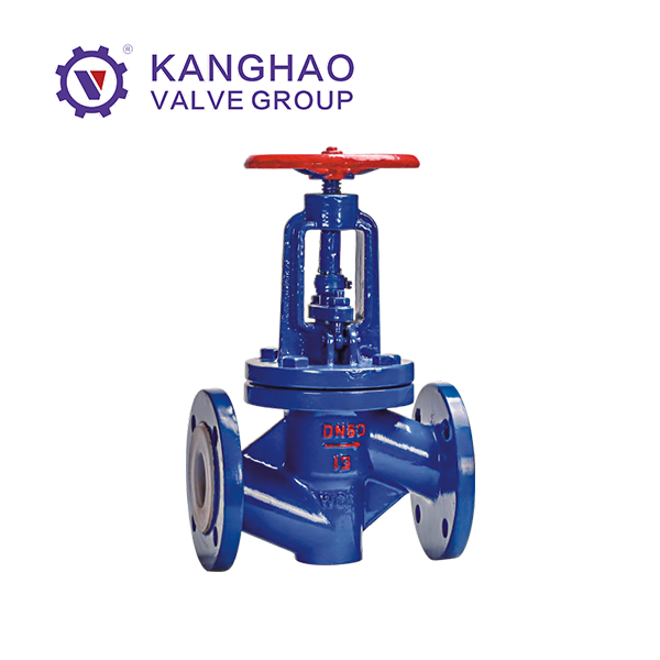 Fluorine lined globe valve